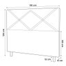 Cabeceira Cama Box Solteiro Cairo 90cm Suede Cinza - Desk Design - 3
