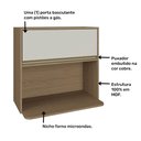 Ver imagem 4 de Armário de Cozinha Aéreo 1 Porta Basculante 70x45cm Nicho Microondas Vitória Rimo Carvalho/Off White