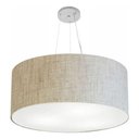 Ver imagem 3 de Lustre Pendente Cilíndrico Md-4074 Cúpula em Tecido 60x30cm Rustico Bege - Bivolt