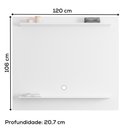 Ver imagem 3 de Painel Suspenso para Tv 50 Polegadas Bp Tessa 120 Cm Branco Eratto Moveis