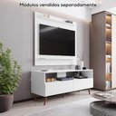 Ver imagem 6 de Painel Suspenso para Tv 50 Polegadas Bp Tessa 120 Cm Branco Eratto Moveis