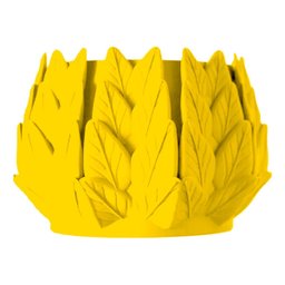 Vaso para Enfeite Decorativo em Formato de Folhas - Amarelo - 1
