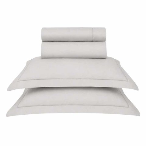Jogo de Cama King 400 Fios Bali Nature Prata Kacyumara
