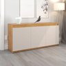 Buffet Aparador 3 Portas Onix Mel e Off White - 4