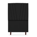 Ver imagem 1 de Cabeceira Estofada Solteiro Belgica 90cm Suede Preto