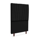 Ver imagem 2 de Cabeceira Estofada Solteiro Belgica 90cm Suede Preto