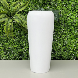 Vaso Decorativo Fibra de Vidro Florida P 65cm Branco Fosco - 4