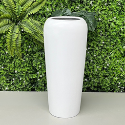 Vaso Decorativo Fibra de Vidro Florida P 65cm Branco Fosco - 2