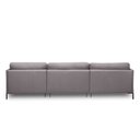 Ver imagem 7 de Sofá Decorativo Karine 5 Lugares Sala de Estar 300cm com Chaise Pés em Aço Couro Avelã G88 - Gran Be