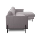 Ver imagem 6 de Sofá Decorativo Karine 5 Lugares Sala de Estar 300cm com Chaise Pés em Aço Couro Avelã G88 - Gran Be
