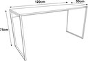 Ver imagem 4 de Escrivaninha Industrial Grécia 120x53 Ferro Branco Tampo Canela