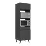 Paneleiro 2 Portas 63cm para Forno e Microondas Veneza Multimóveis V3679 Preto - 2