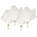 Ver imagem 5 de Jogo Guardanapo Tecido Floral e Argola Natal Metal Rosê Gold 4 Unidades - Bela Flor