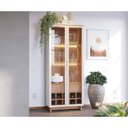 Ver imagem 1 de Cristaleira com LED 2 Portas de Vidro 1 Gaveta e Adega 71,6cm Multimóveis Crcol-CRI010 Off White/