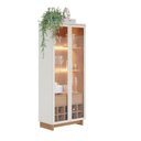 Ver imagem 2 de Cristaleira com LED 2 Portas de Vidro 1 Gaveta e Adega 71,6cm Multimóveis Crcol-CRI010 Off White/