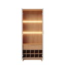 Ver imagem 5 de Cristaleira com LED 2 Portas de Vidro 1 Gaveta e Adega 71,6cm Multimóveis Crcol-CRI010 Off White/