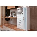 Ver imagem 5 de Cômoda Juvenil Marabá 1.6 C/ 1 Porta 2 Nichos e 6 Gavetas C/ Espelho e Pés Atacama/grafitte -