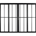 Ver imagem 1 de Vitro de Aluminio 4 Folhas com Grade Linha Leve:1,00 X 1,20/preto