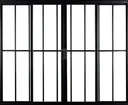 Ver imagem 1 de Vitro de Aluminio 4 Folhas com Grade Linha Leve:1,00 X 1,20/preto