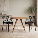 Ver imagem 1 de Conjunto Sala de Jantar 2 Lugares Redonda Madeira São Paulo Allegra Yescasa