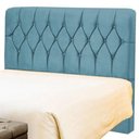 Ver imagem 1 de CABECEIRA CAMA BOX 195 ANA CASAL SUEDE AZUL TURQUESA TOPÁZIO