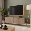 Ver imagem 1 de Rack para TV até 55 Polegadas Frame CabeCasa MadeiraOriginals 140cm 4 Portas Acácia