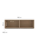 Ver imagem 3 de Rack para TV até 55 Polegadas Frame CabeCasa MadeiraOriginals 140cm 4 Portas Acácia