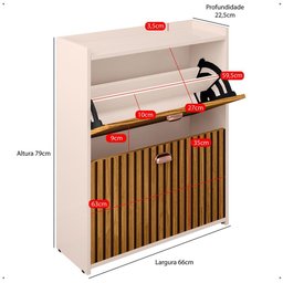 Sapateira Organizadora Pequena Apartamento 12 Pares Calçados Gavetas Basculante Decoração Quarto- - 4