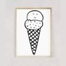 Quadro Decoração Infantil Bebê Desenho Sorvete Casquinha - 1