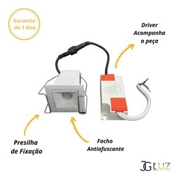 Spot Luminária Embutir Móvel 2w Bco Quente Bivolt Envio 24h - Branco - Bco Neutro - 110v/220v - 2