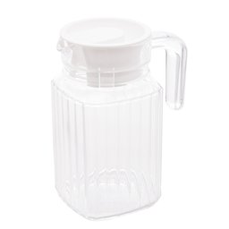 Garrafa de Vidro P/Água C/Alça e Tampa Plástica Branca 500ml Luminarc - 1 Garrafa de Vidro P/Água C/Alça e Tampa Plástica Branca 500ml Luminarc - 1