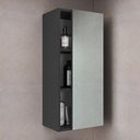 Ver imagem 4 de Armário Organizador para Banheiro Prodecor CP7020 Grafite com Espelho 1 Porta e 2 Prateleiras