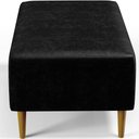 Ver imagem 7 de Puff Decorativo Sala de Estar Cléo W01 Pés Palito 90 cm Couríssimo Preto - Lyam Decor