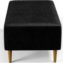 Ver imagem 7 de Puff Decorativo Sala de Estar Cléo W01 Pés Palito 90 cm Couríssimo Preto - Lyam Decor