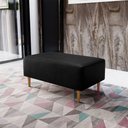 Ver imagem 2 de Puff Decorativo Sala de Estar Cléo W01 Pés Palito 90 cm Couríssimo Preto - Lyam Decor