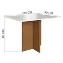 Ver imagem 3 de Mesa de Jantar 2 Lugares Florida 10083.6 Tecido Cacau - Indekes