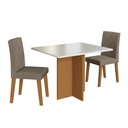 Ver imagem 2 de Mesa de Jantar 2 Lugares Florida 10083.6 Tecido Cacau - Indekes