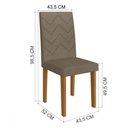 Ver imagem 4 de Mesa de Jantar 2 Lugares Florida 10083.6 Tecido Cacau - Indekes