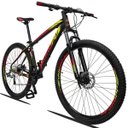 Ver imagem 5 de Bicicleta Aro 29 Quadro 19 Alumínio 27v Freio Disco Hidráulico Z3-20 Preto/Amarelo/Vermelho - Dropp