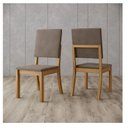 Ver imagem 1 de Cadeira para Mesa de Jantar Ambiente Milla Kit 2 Peças Nature Marrom Amêndoa - Henn