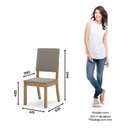 Ver imagem 5 de Cadeira para Mesa de Jantar Ambiente Milla Kit 2 Peças Nature Marrom Amêndoa - Henn