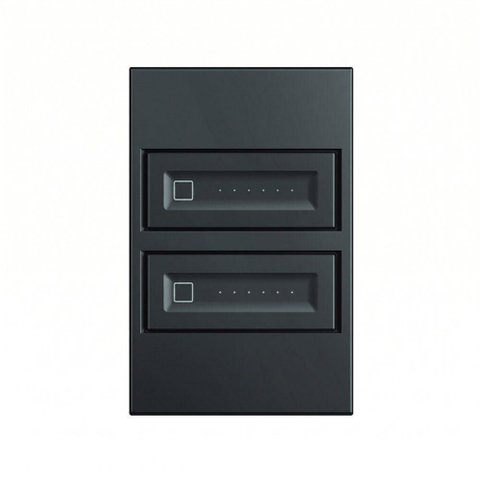 Dimmer Duplo Stella S.Touch 0-10V 4x2 Preto Bivolt Preto