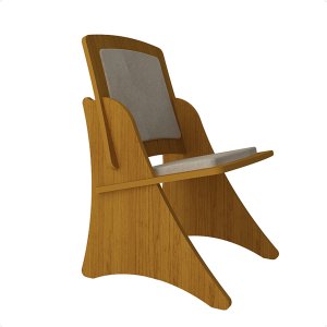 Cadeira Poltrona Dobrável Portátil Real Naturale Madeira Mdf