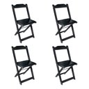 Ver imagem 5 de Jogo De Mesa Dobrável 60x60 Com 4 Cadeiras Decor Preto Cor: Preto