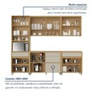 Ver imagem 4 de Cozinha 5 Peças 11 Portas 5 Gavetas 270cm 100% MDF Condessa Marrom/Carvalho/Fendi