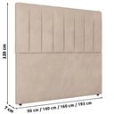 Ver imagem 4 de Cabeceira Cama Box Solteiro Ivana 90cm Veludo - Abmaza