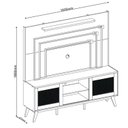 Ver imagem 5 de Estante para TV e Home Theater até 65 Polegadas 180,5CMX180CM 2 Portas 2 Prateleiras Orion