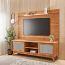 Ver imagem 1 de Estante para TV e Home Theater até 65 Polegadas 180,5CMX180CM 2 Portas 2 Prateleiras Orion