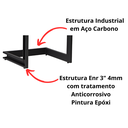 Ver imagem 6 de Poltrona Cadeira Detroit Couríssimo Facto Telha Estrutura Preto Fosco