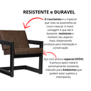 Ver imagem 3 de Poltrona Cadeira Detroit Couríssimo Facto Telha Estrutura Preto Fosco